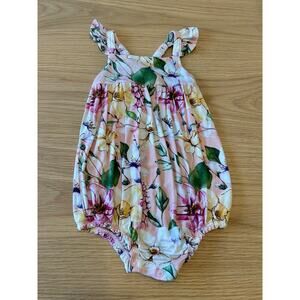 Posh Peanut Floral  - Pink and Green Bubble